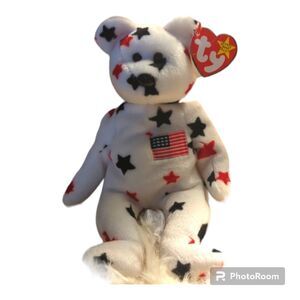 TY GLORY Beanie Baby -RARE - 1997 Hang Tag  1998 Tush Tag  Numbered